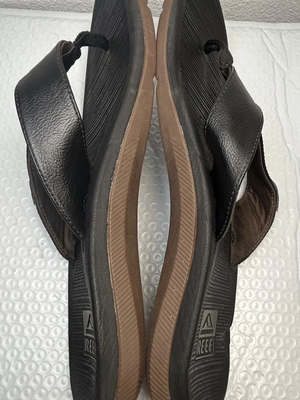 Share Reef Men's Santa Ana Flip Flops Black Water-Friendly Comfort Sandals Sz 12